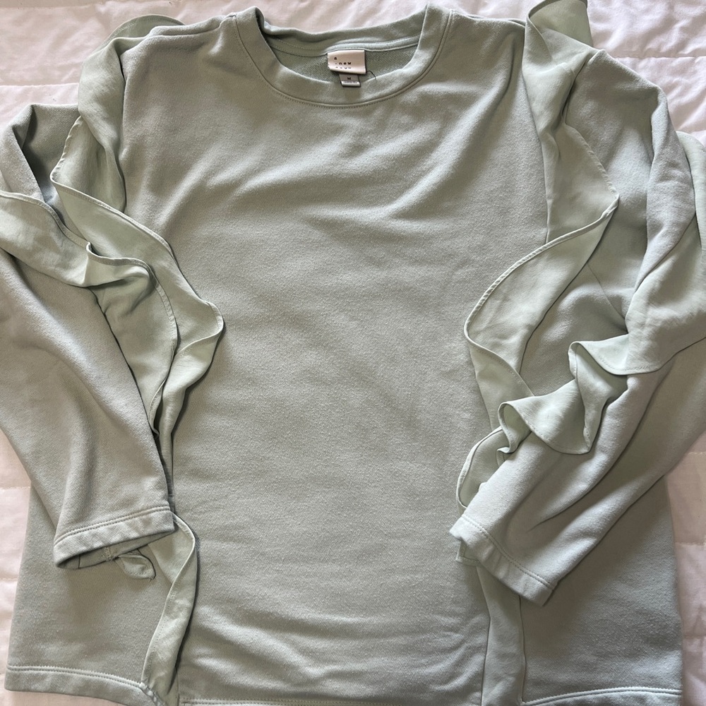 a new day Sage Green Crewneck Sweatshirt
